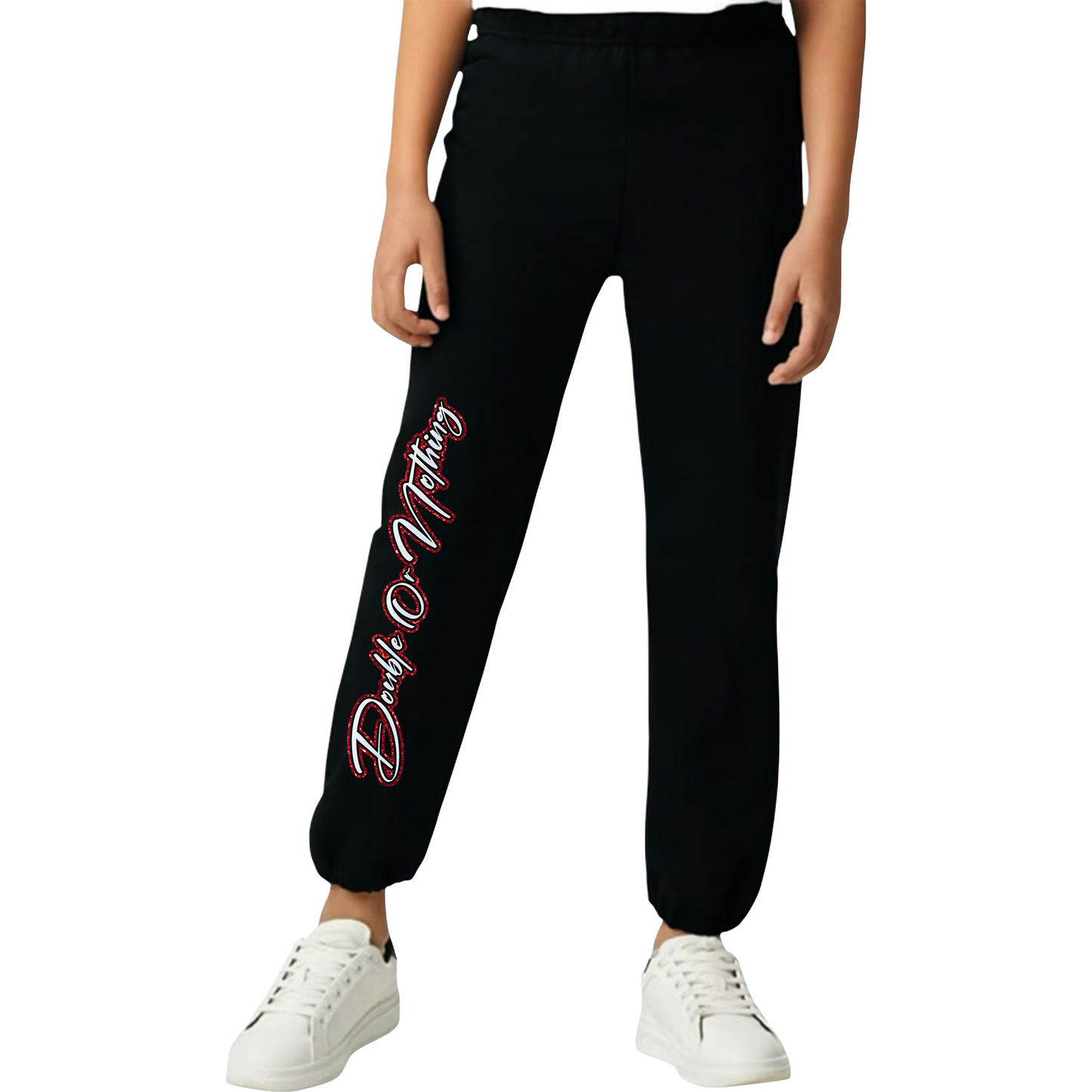 Double or Nothing Puff or Glitter Vinyl Sweatpants