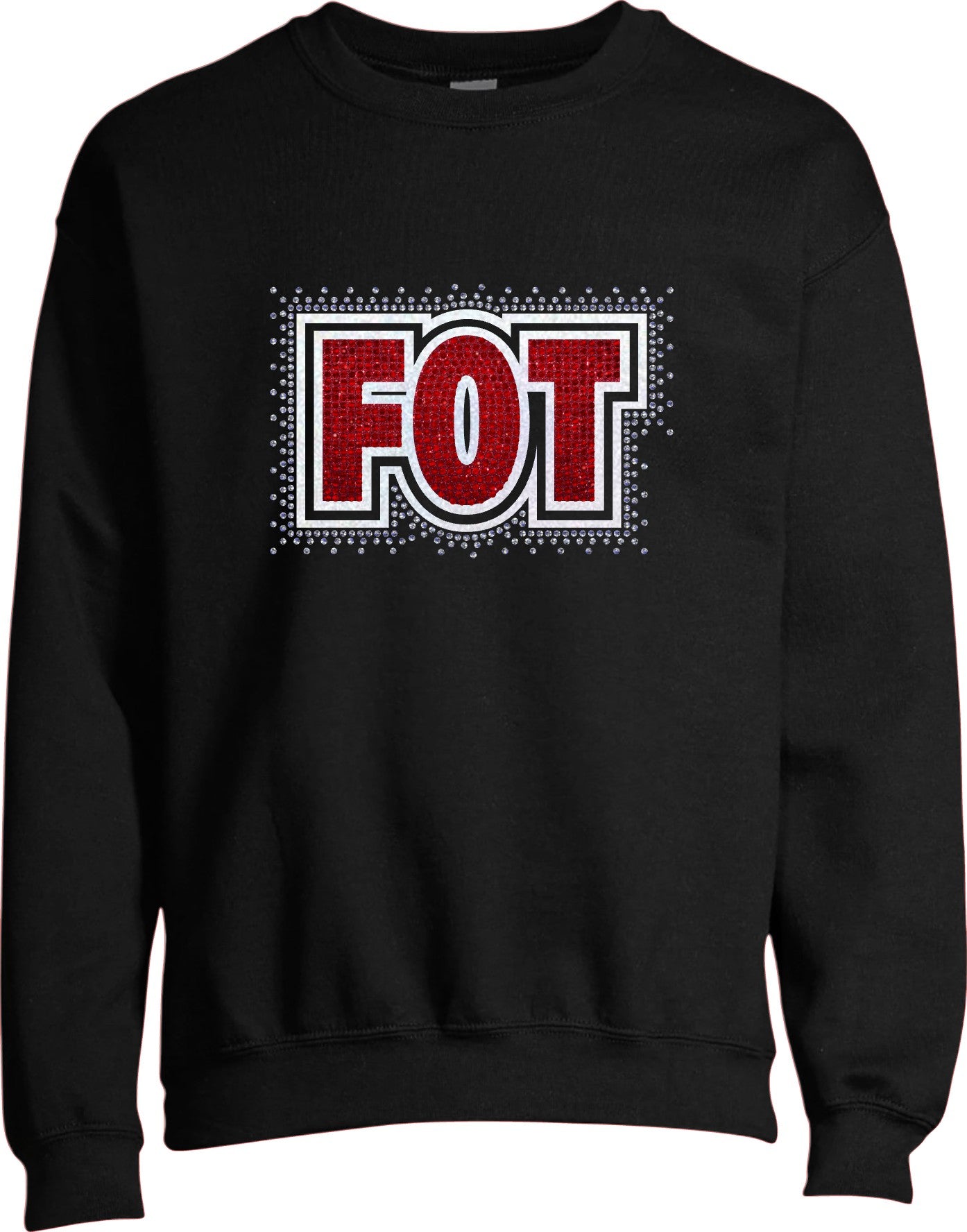 FOT Comp Style Red and White on Black Hoodie or Crewneck