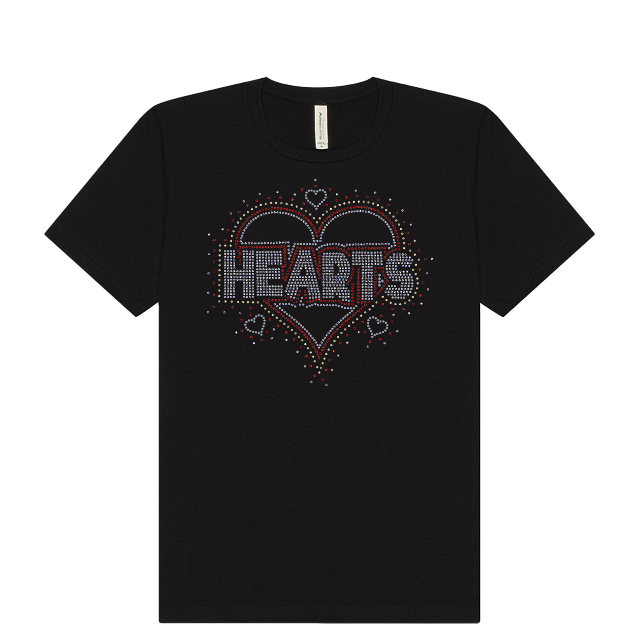 Hearts Blinged Out Hoodie, Crewneck, or Tee