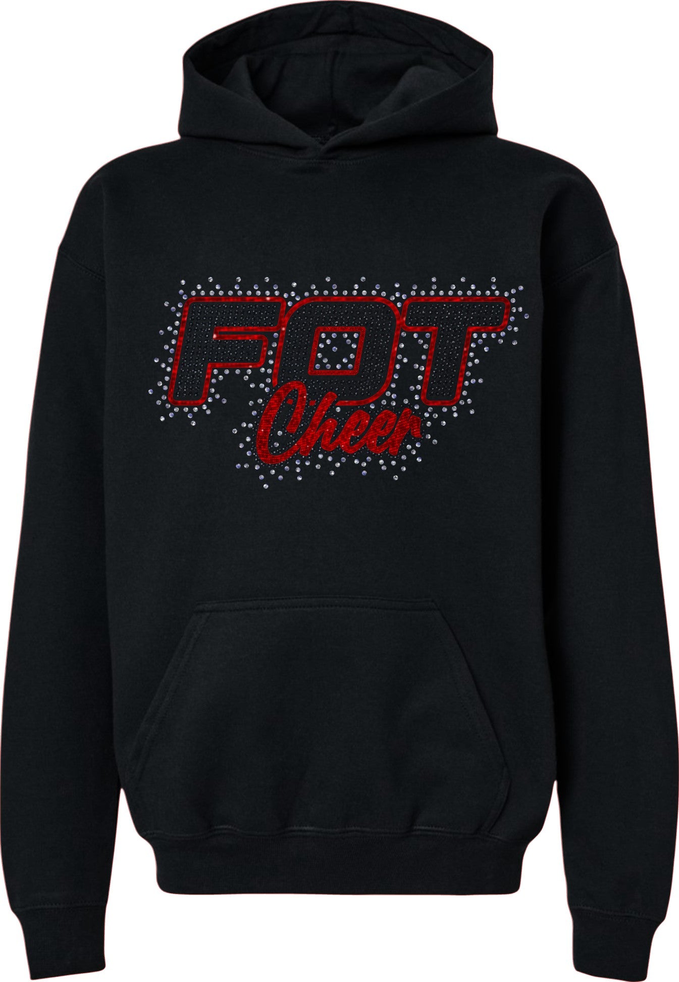 Metallic FOT Cheer Blinged Out Hoodie or Crewneck