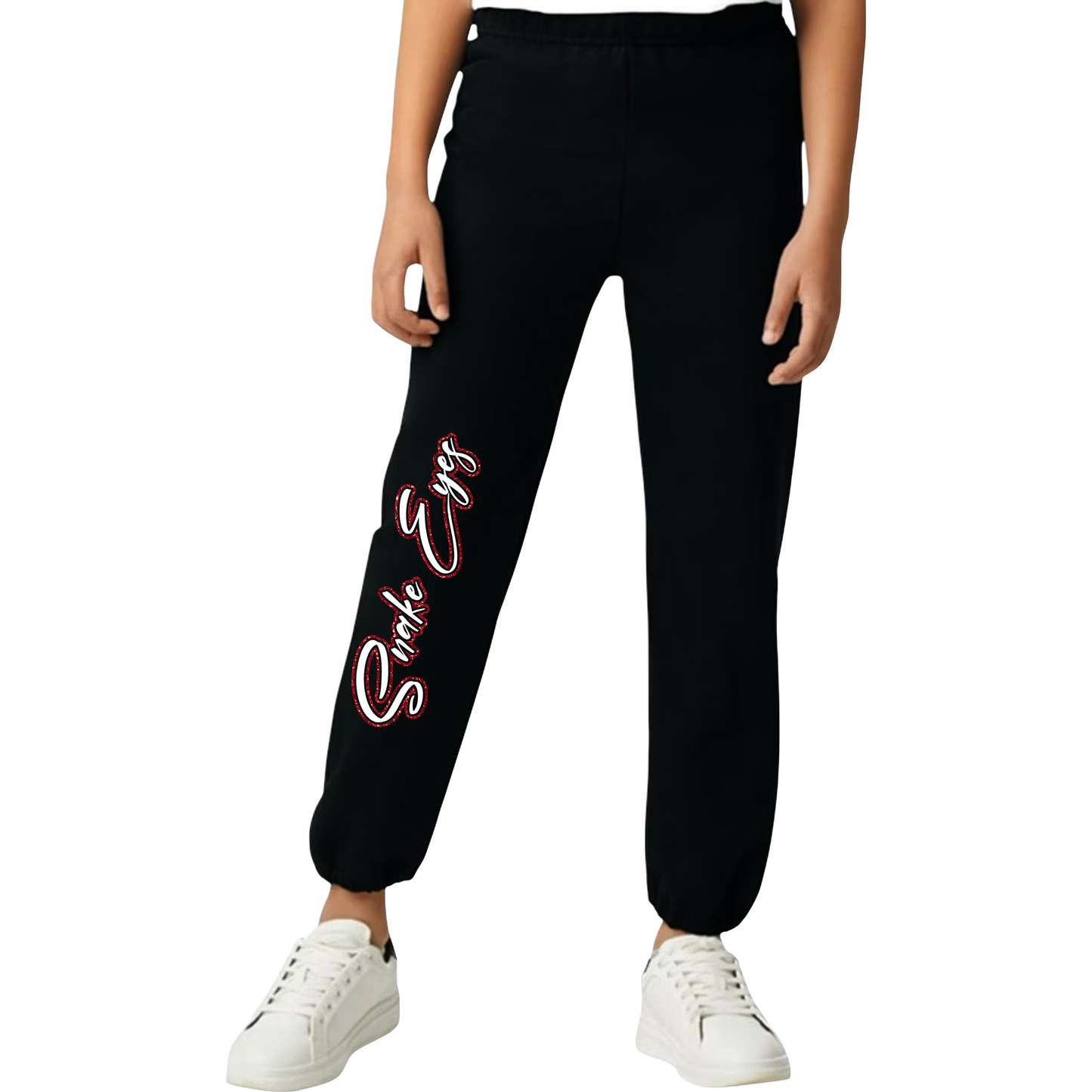 Snake Eyes Puff or Glitter Vinyl Sweatpants