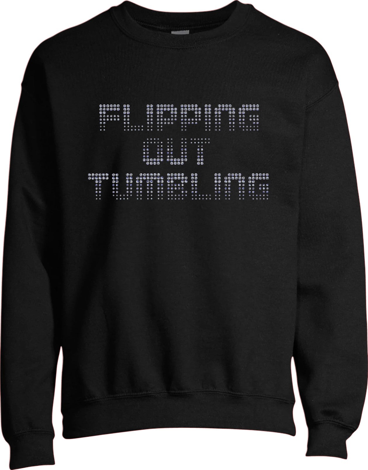 Flipping Out Tumbling Ombre Rhinestone Hoodie or Crewneck