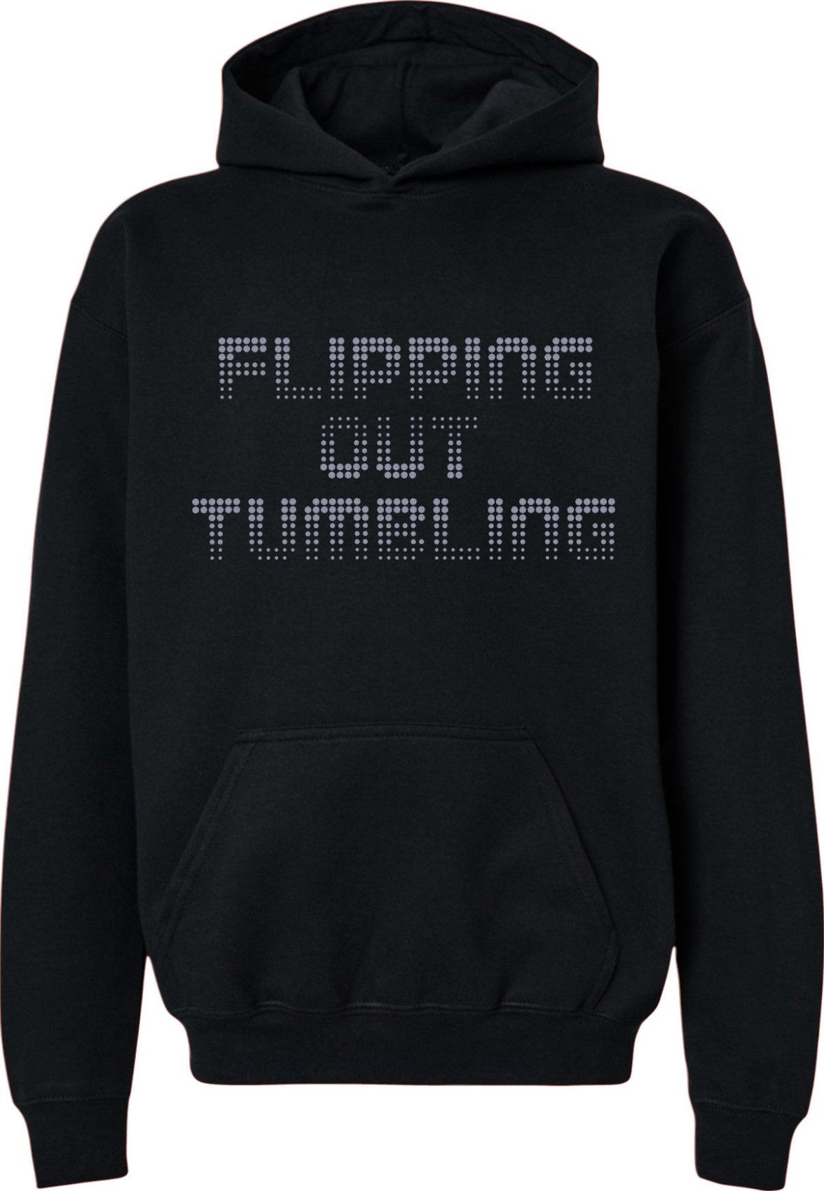 Flipping Out Tumbling Ombre Rhinestone Hoodie or Crewneck