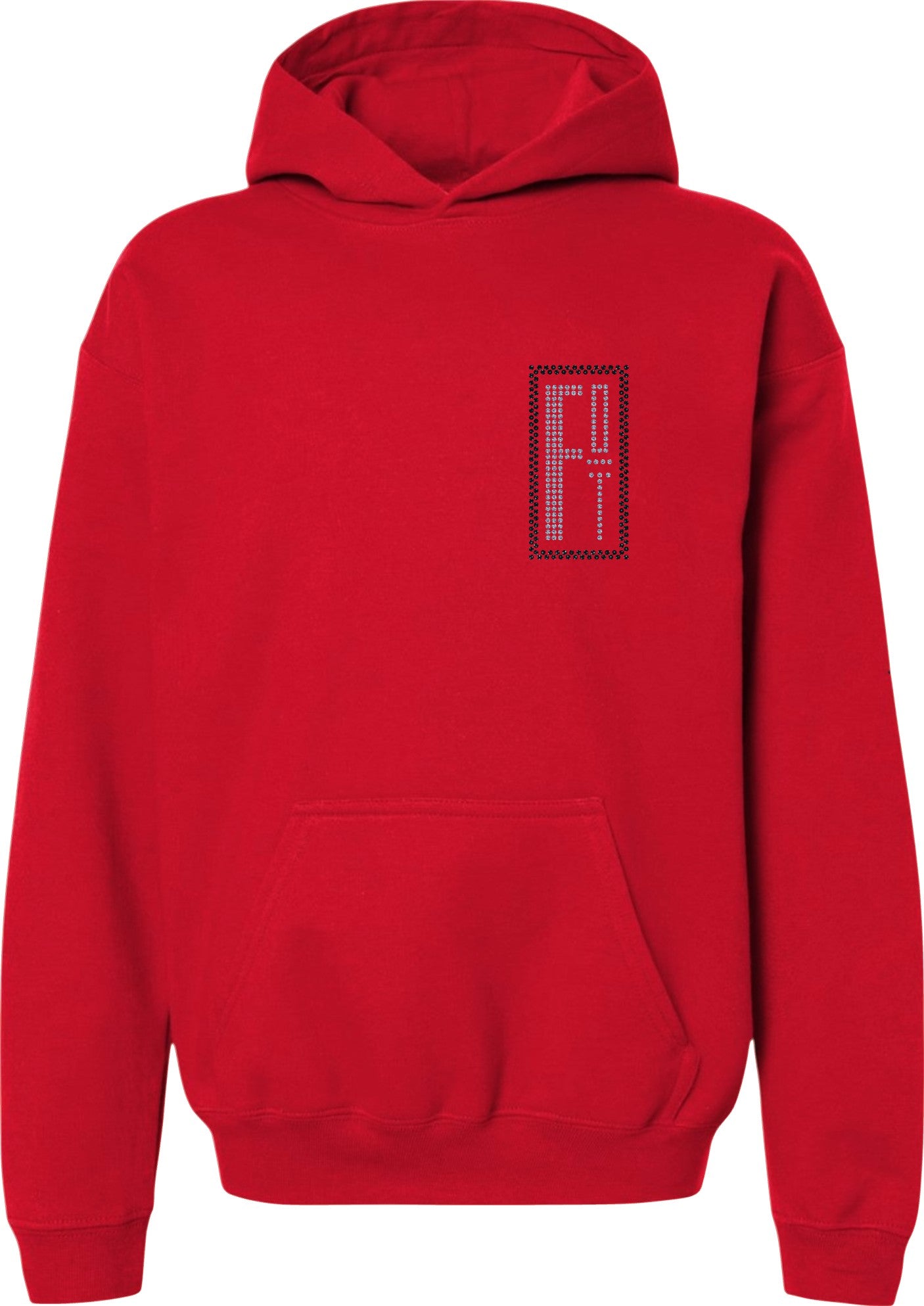 FOT Blinging Silver and Black on Red Hoodie, Crewneck, or Zip Up