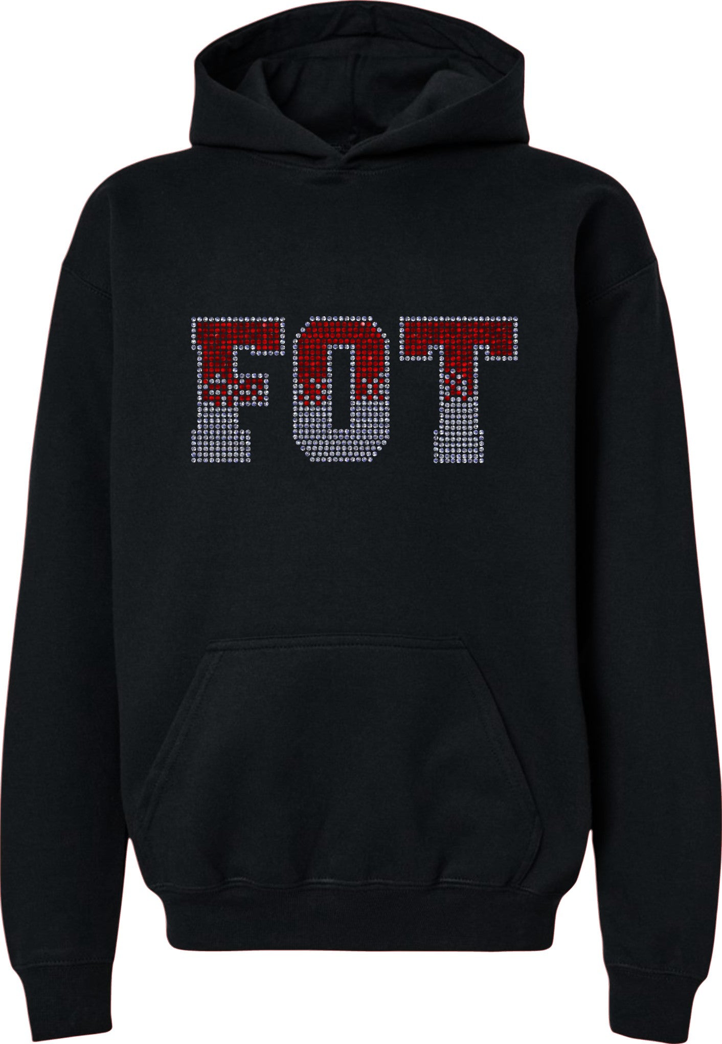 FOT 2 Color Scatter on Black Hoodie or Crewneck