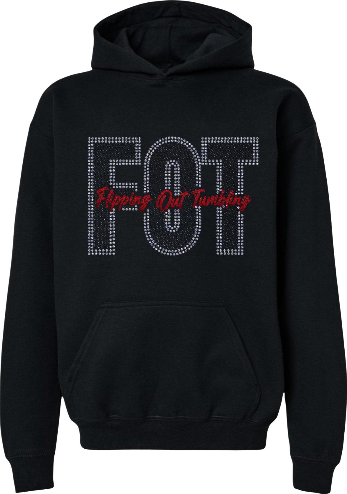 FOT Bold Mega Bling on Black Hoodie or Crewneck