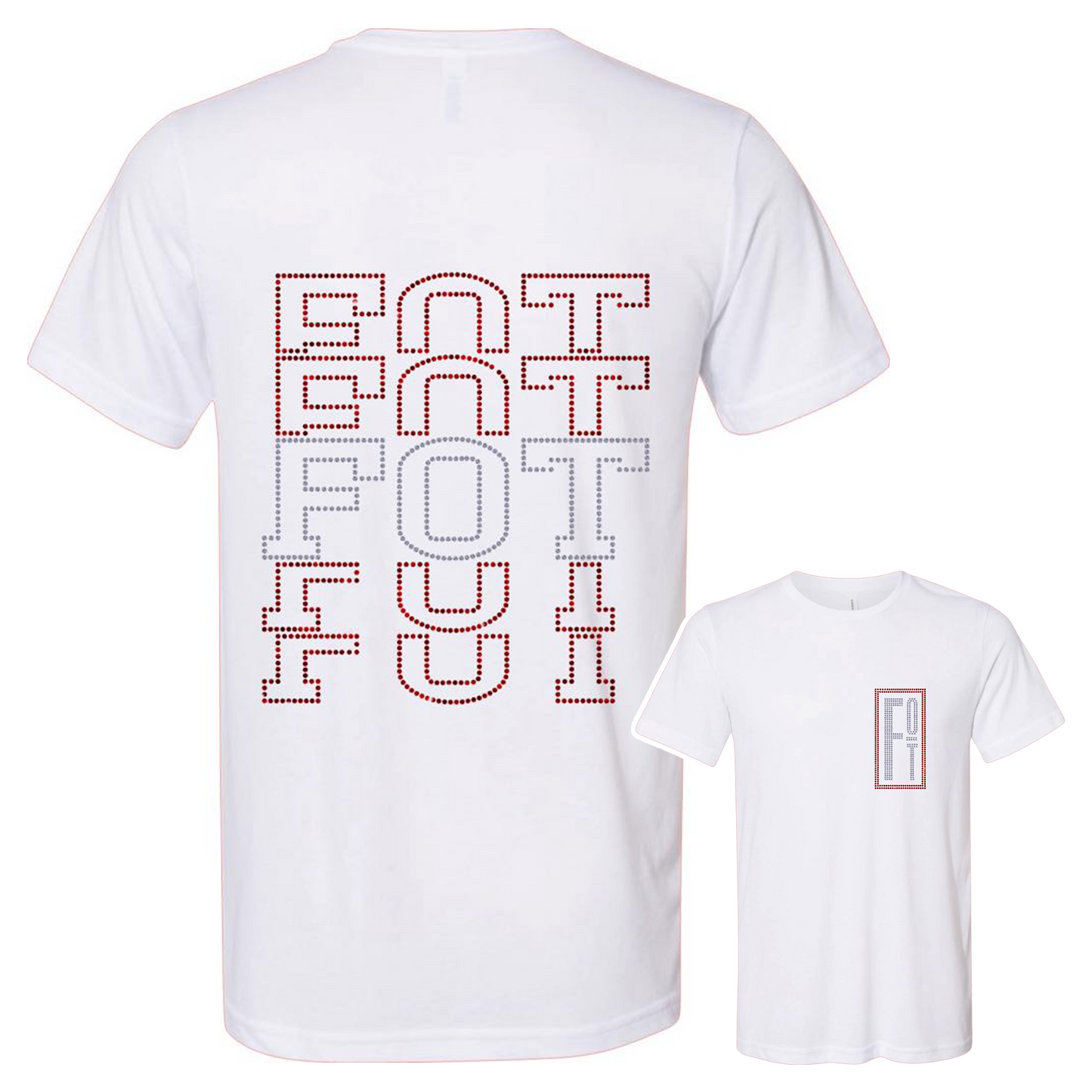 FOT Stacked on White Tee