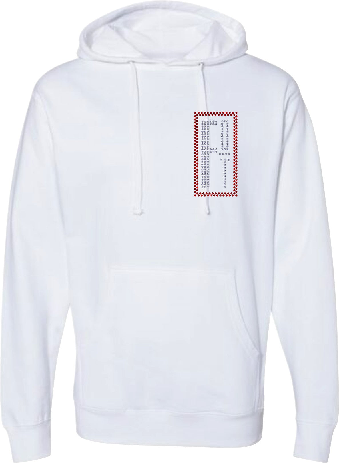 FOT Blinging Red and Silver on White Hoodie, Crewneck, or Zip Up