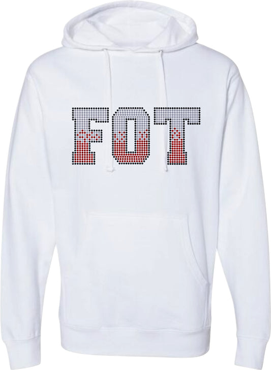 FOT 2 Color Scatter on White Hoodie or Crewneck