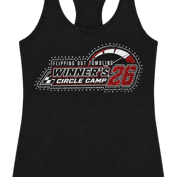 Winners Circle 2026 Glitter Rhinestone Athletic Tank