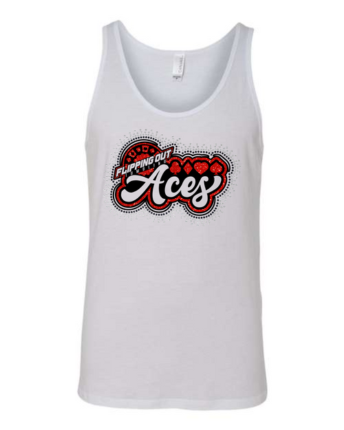Aces Logo Glitter with Rhinestones [Black, Red, or White]