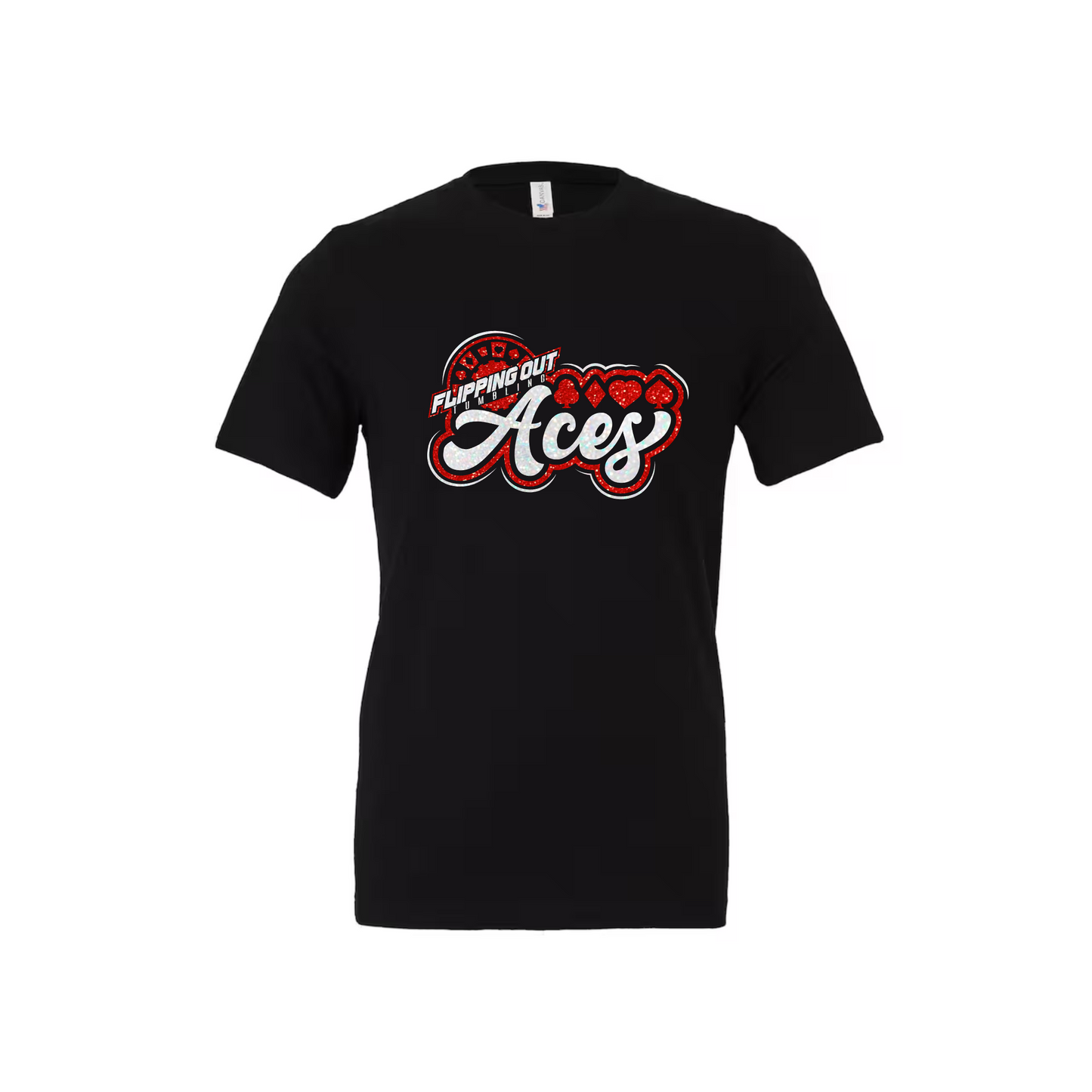 Aces Logo Tee Glitter [Black, Red, or White]