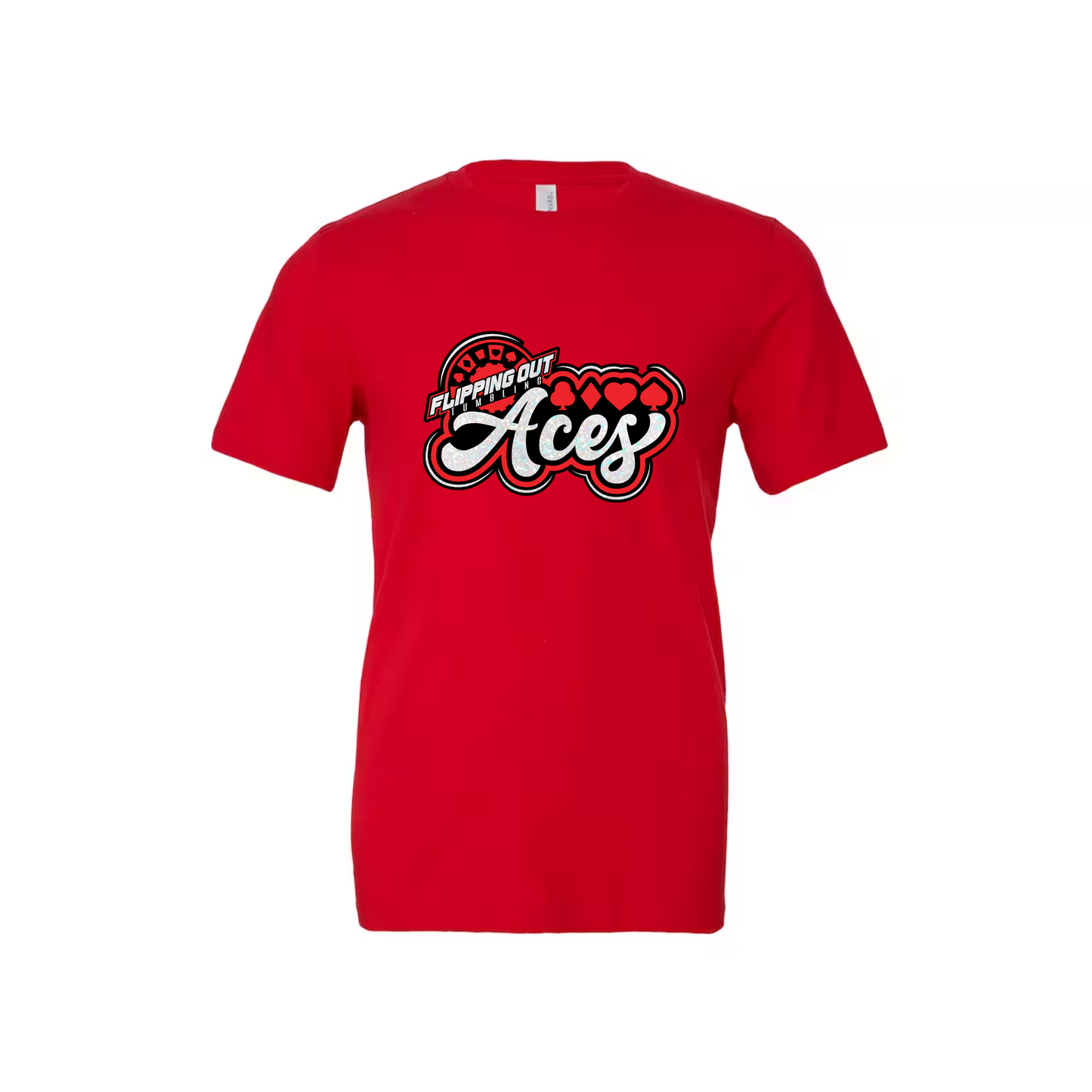 Aces Logo Tee Glitter [Black, Red, or White]