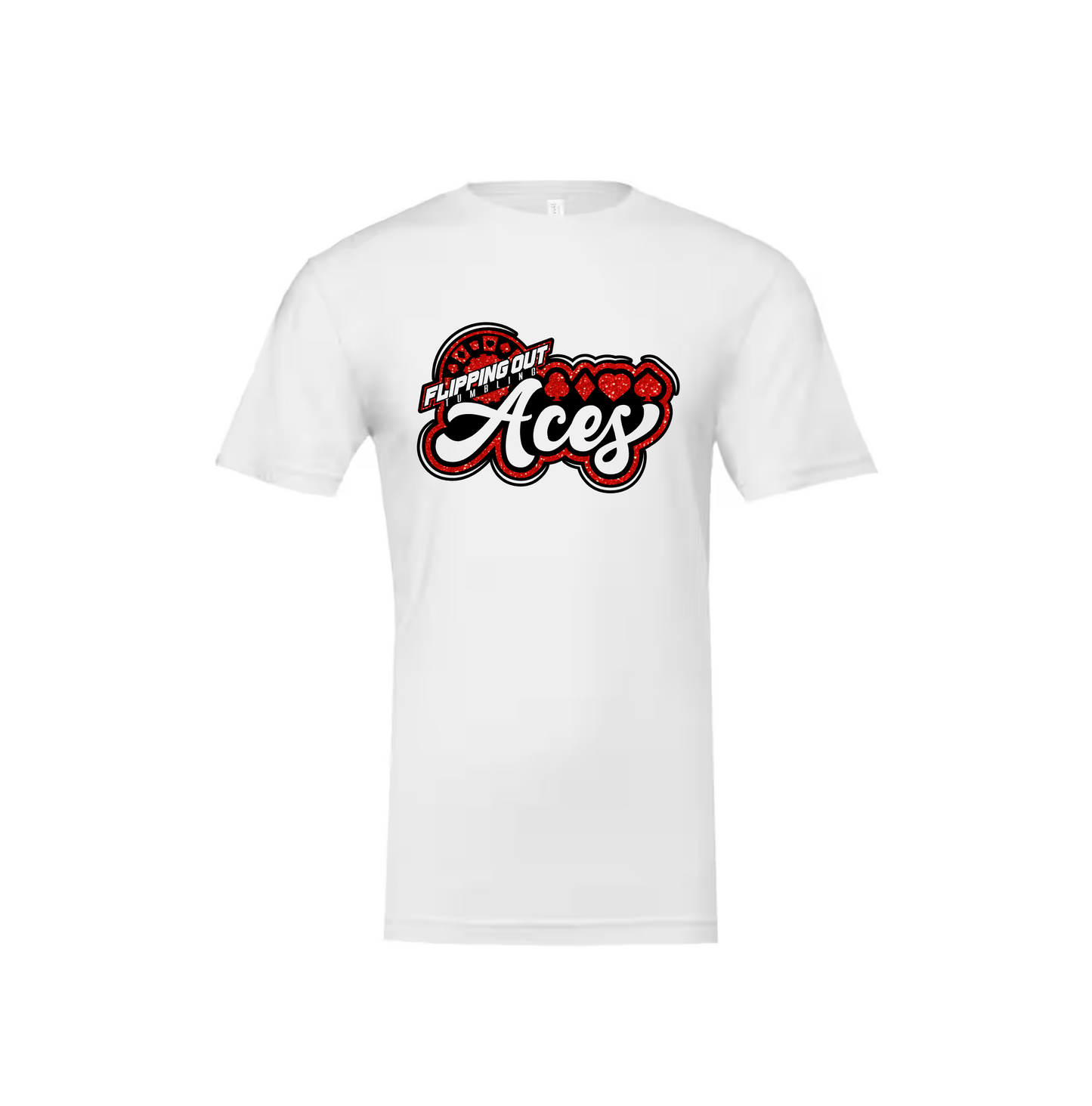 Aces Logo Tee Glitter [Black, Red, or White]
