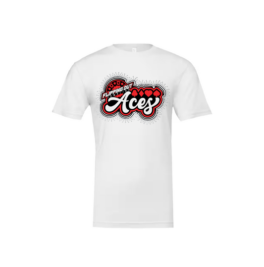 Aces Logo Tee Regular with Rhinestones [Black, Red, or White]