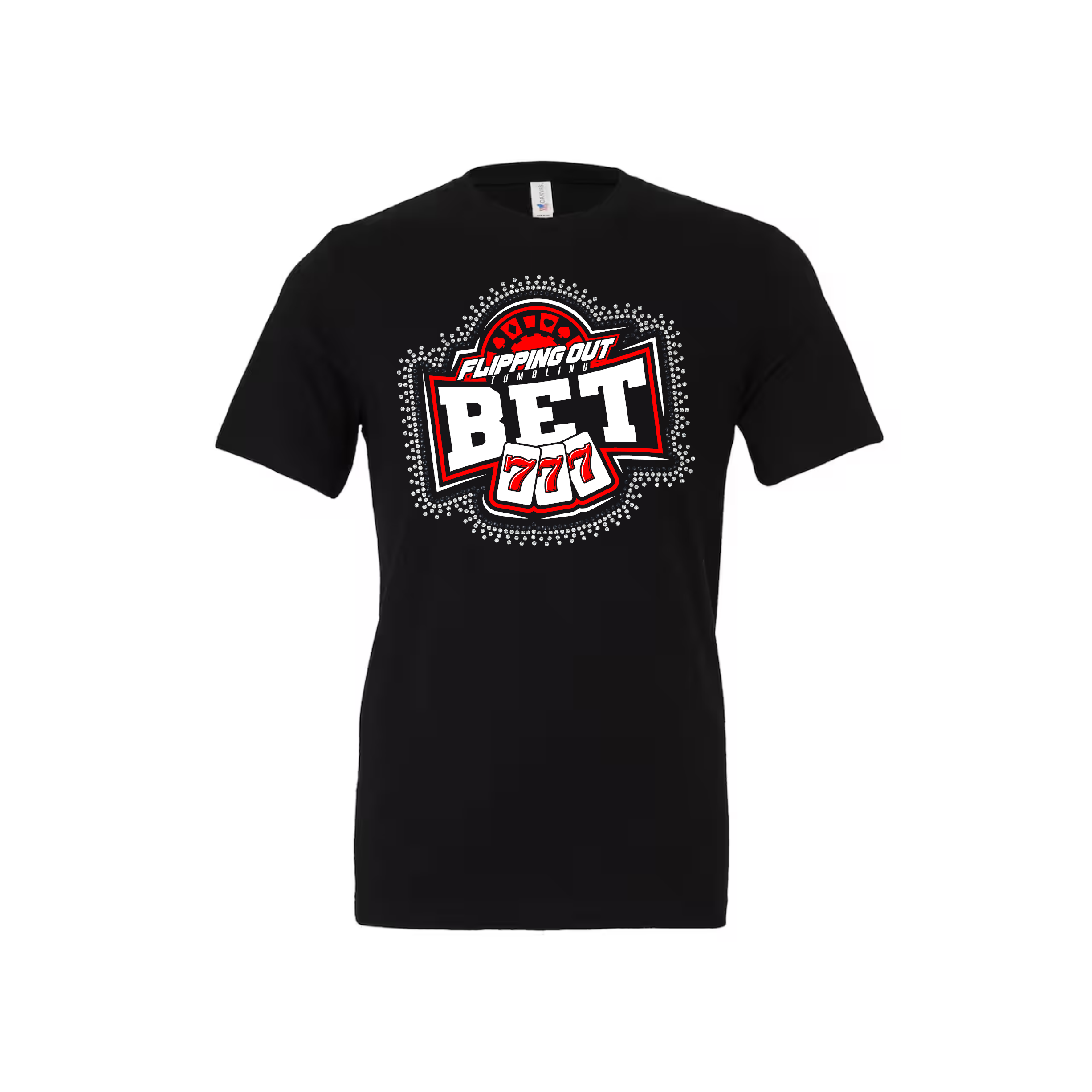 Bet Logo Tee Regular with Rhinestones [Black, Red, or White]