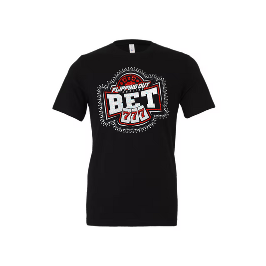 Bet Logo Tee Glitter with Rhinestones [Black, Red, or White]