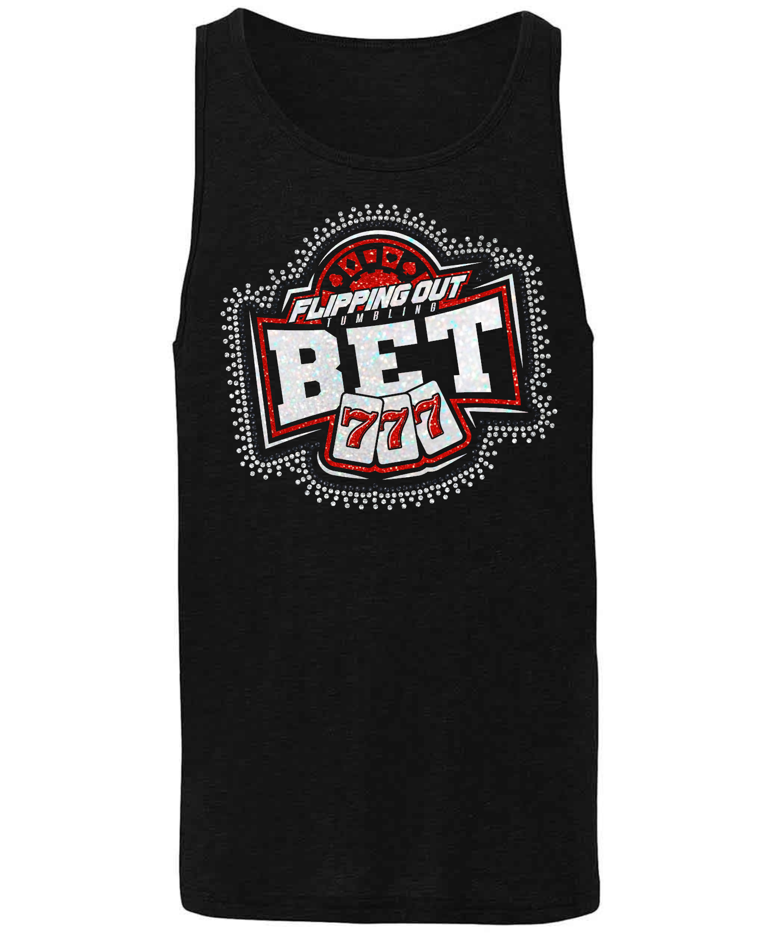 Bet Logo Glitter with Rhinestones [Black, Red, or White]
