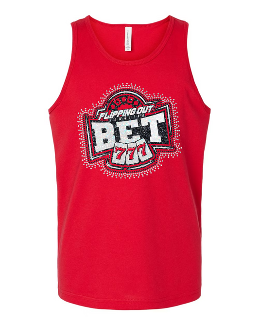 Bet Logo Glitter with Rhinestones [Black, Red, or White]