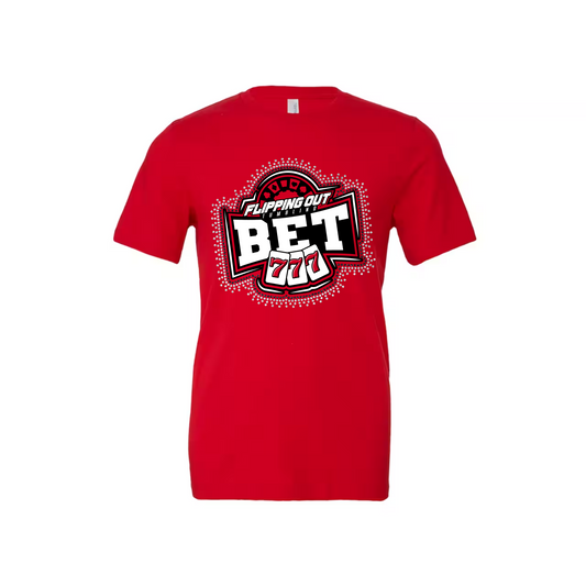 Bet Logo Tee Regular with Rhinestones [Black, Red, or White]
