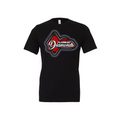 Diamonds Logo Tee Glitter with Rhinestones [Black, Red, or White]