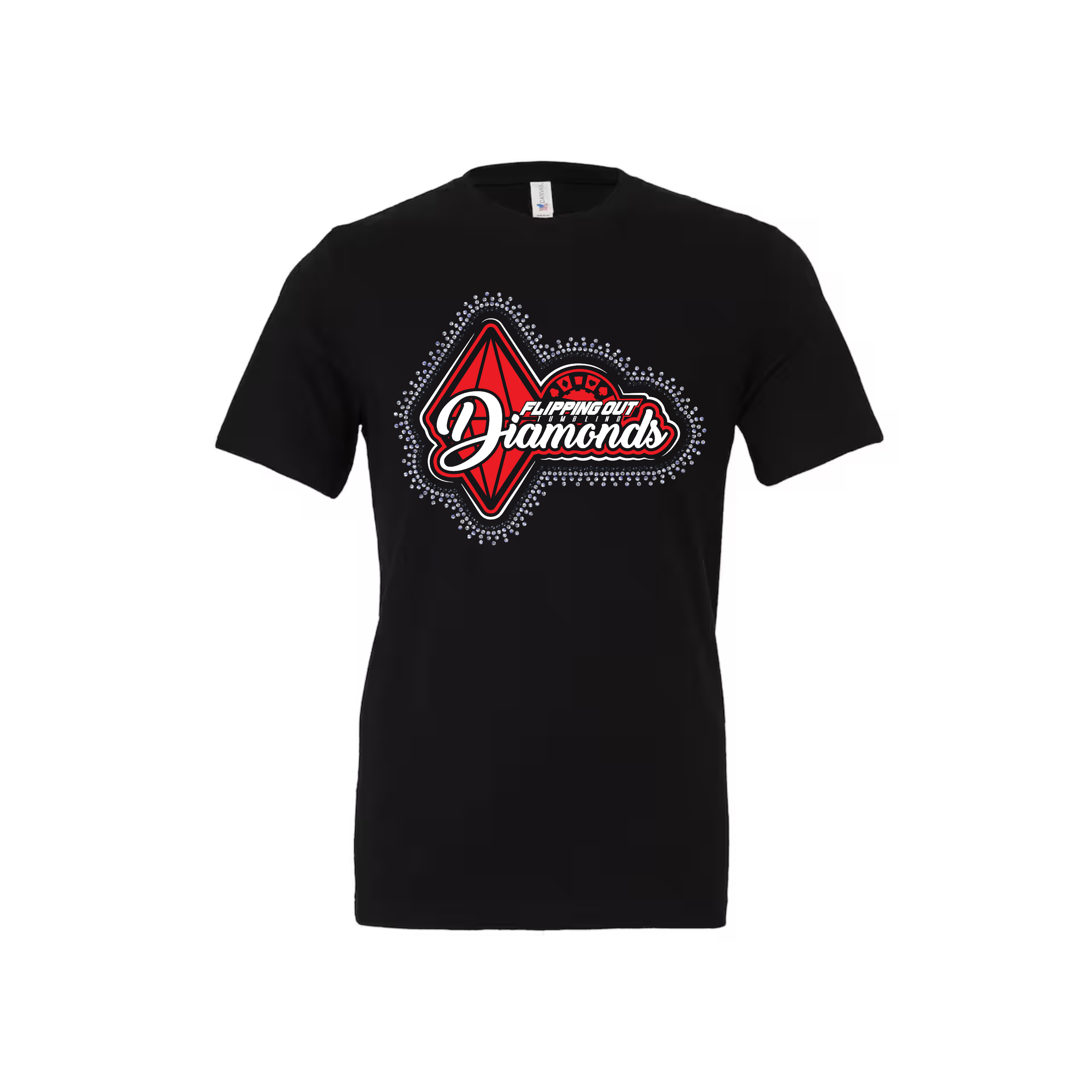 Diamonds Logo Tee Regular with Rhinestones [Black, Red, or White]