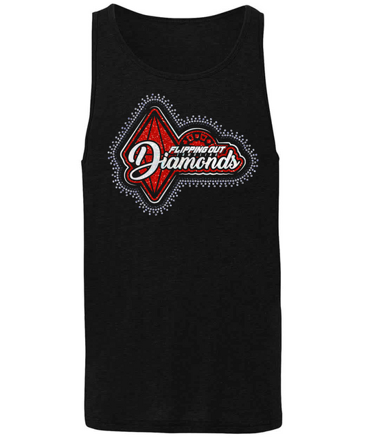 Diamonds Logo Glitter with Rhinestones [Black, Red, or White]