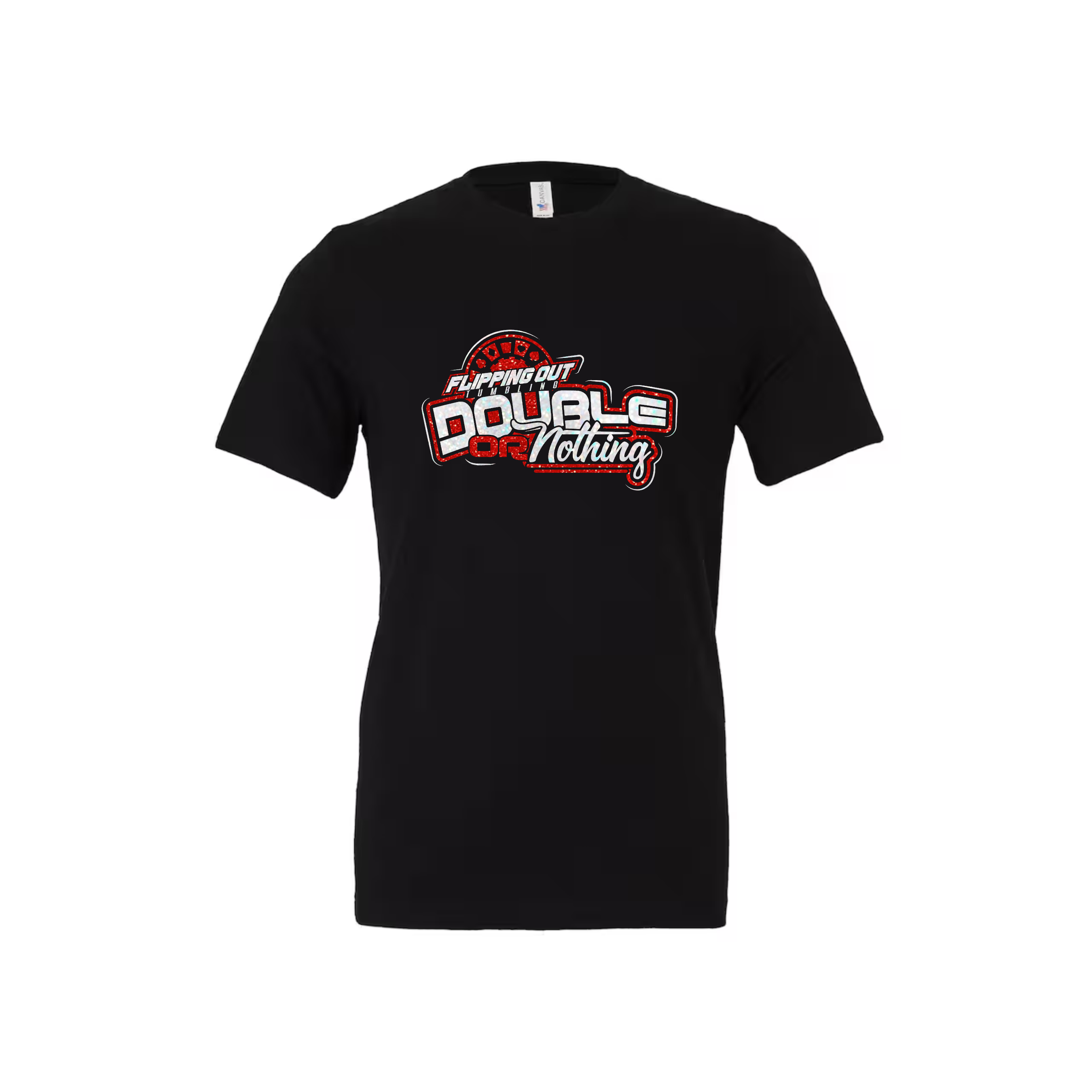 Double or Nothing Logo Tee Glitter [Black, Red, or White]