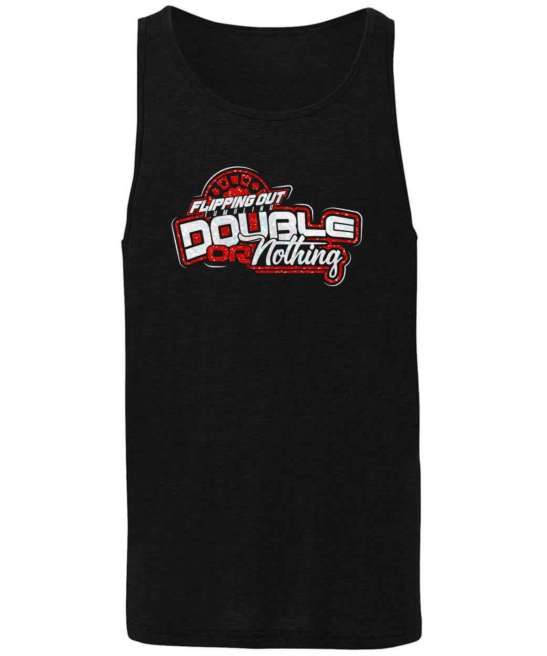 Double or Nothing Logo Tank Glitter [Black, Red, or White]