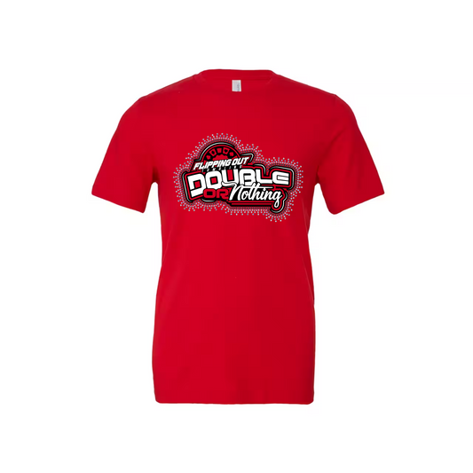 Double or Nothing Logo Tee Regular with Rhinestones [Black, Red, or White]