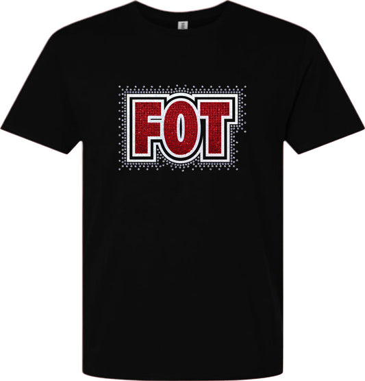 FOT Comp Style Red and White on Black Tee