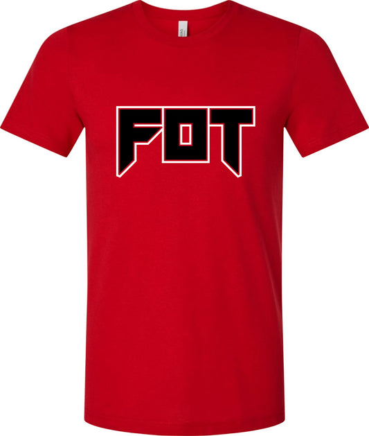 FOT Slay Black and White on Red Tee