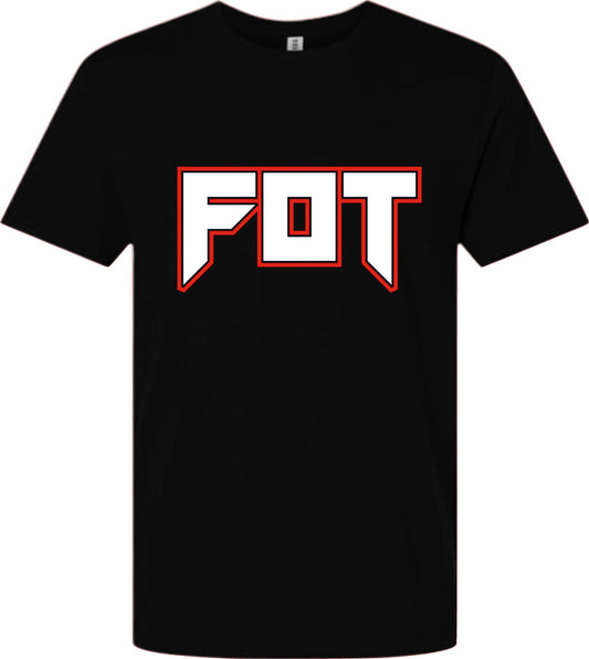 FOT Slay White and Red on Black Tee