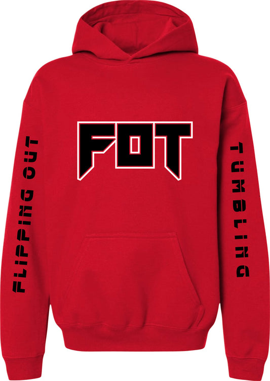 FOT Slay Black and White on Red Hoodie or Crewneck