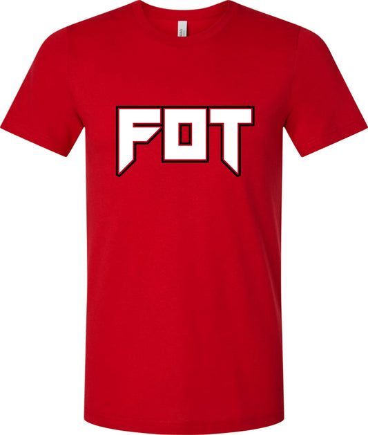 FOT Slay White and Black on Red Tee