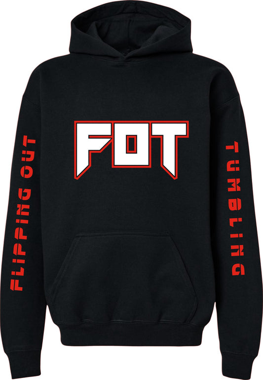 FOT Slay White and Red on Black Hoodie or Crewneck