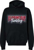 Flipping Out Tumbling Blinged Out Scatter on Black Hoodie or Crewneck