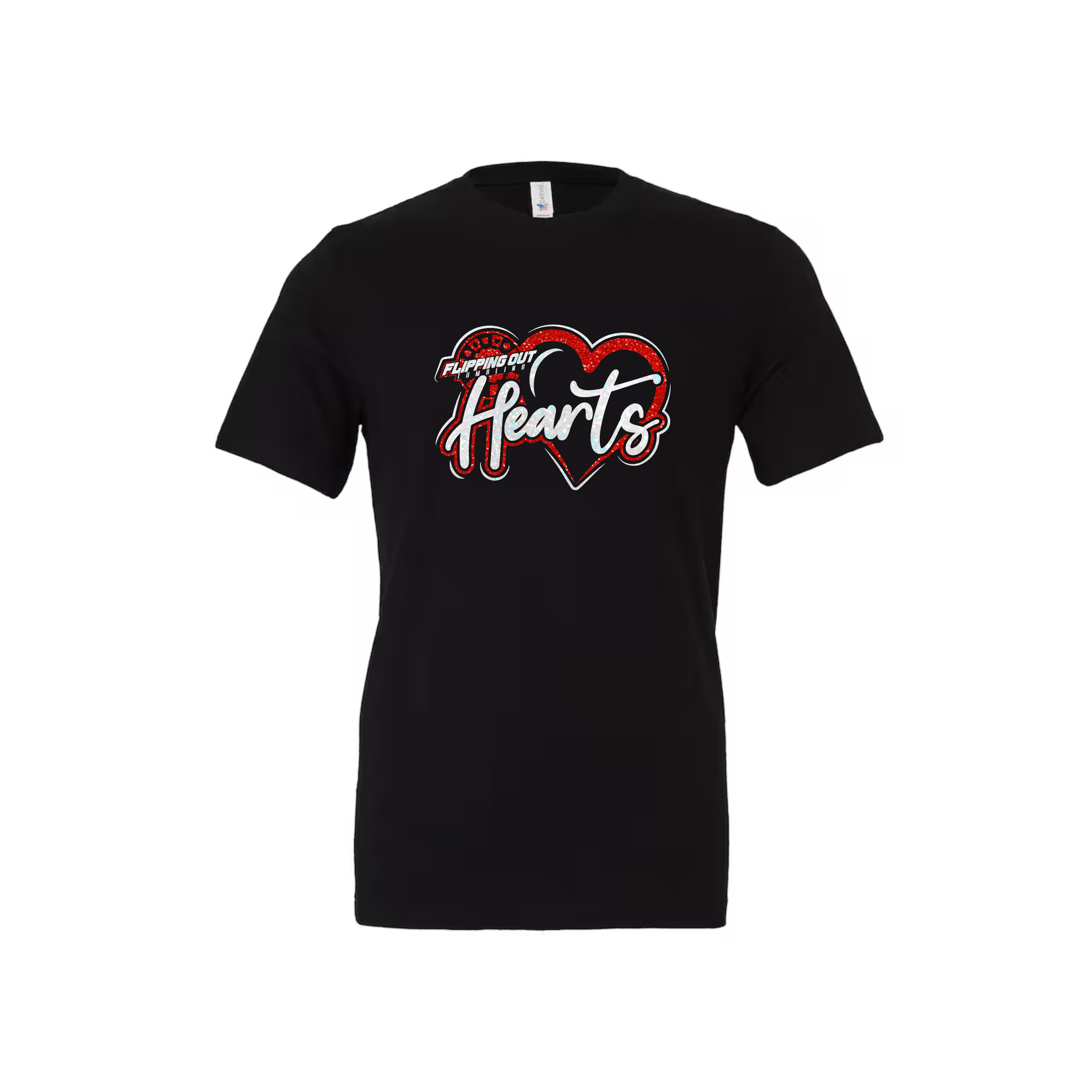 Hearts Logo Tee Glitter [Black, Red, or White]