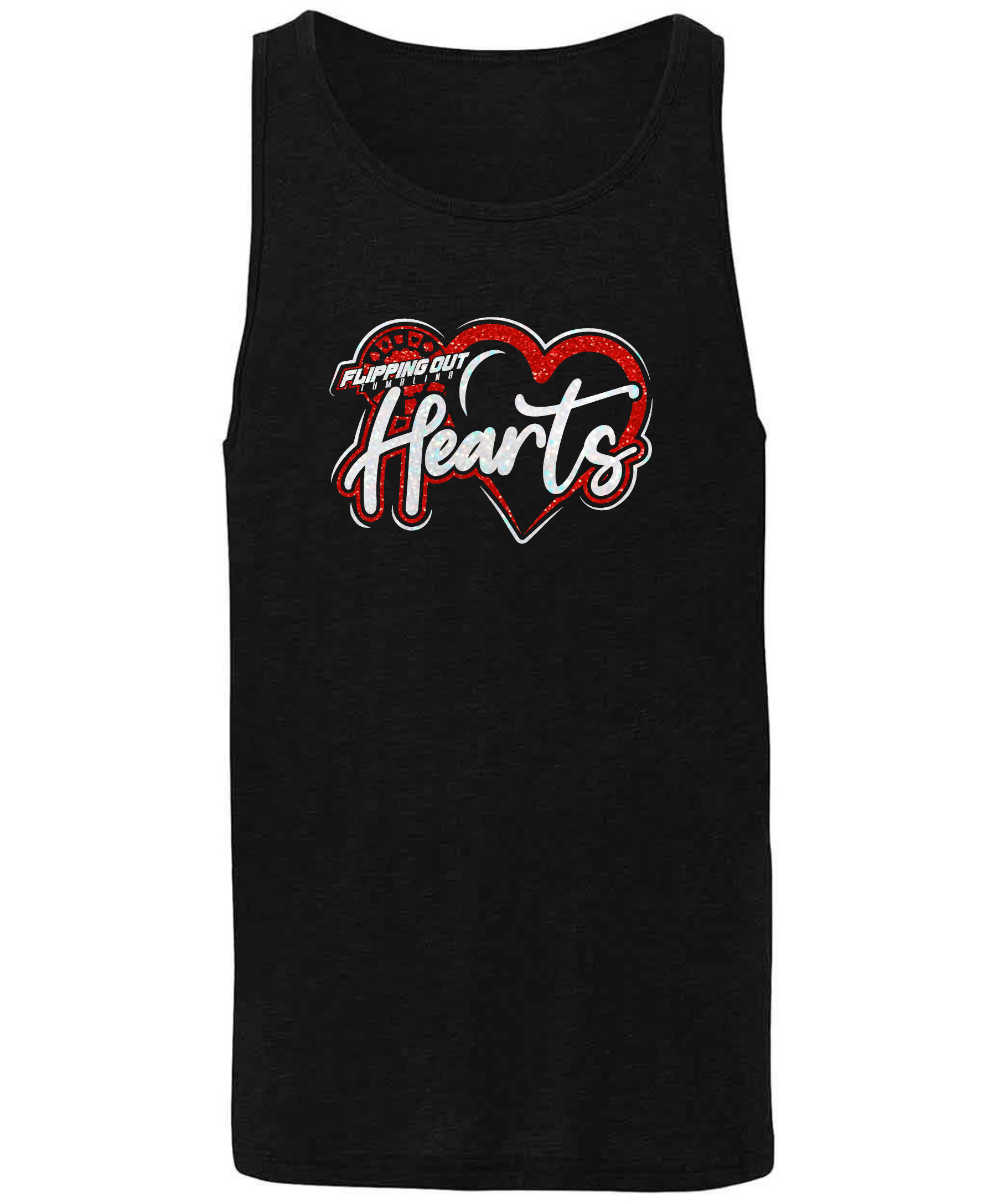 Hearts Logo Tank Glitter [Black, Red, or White]