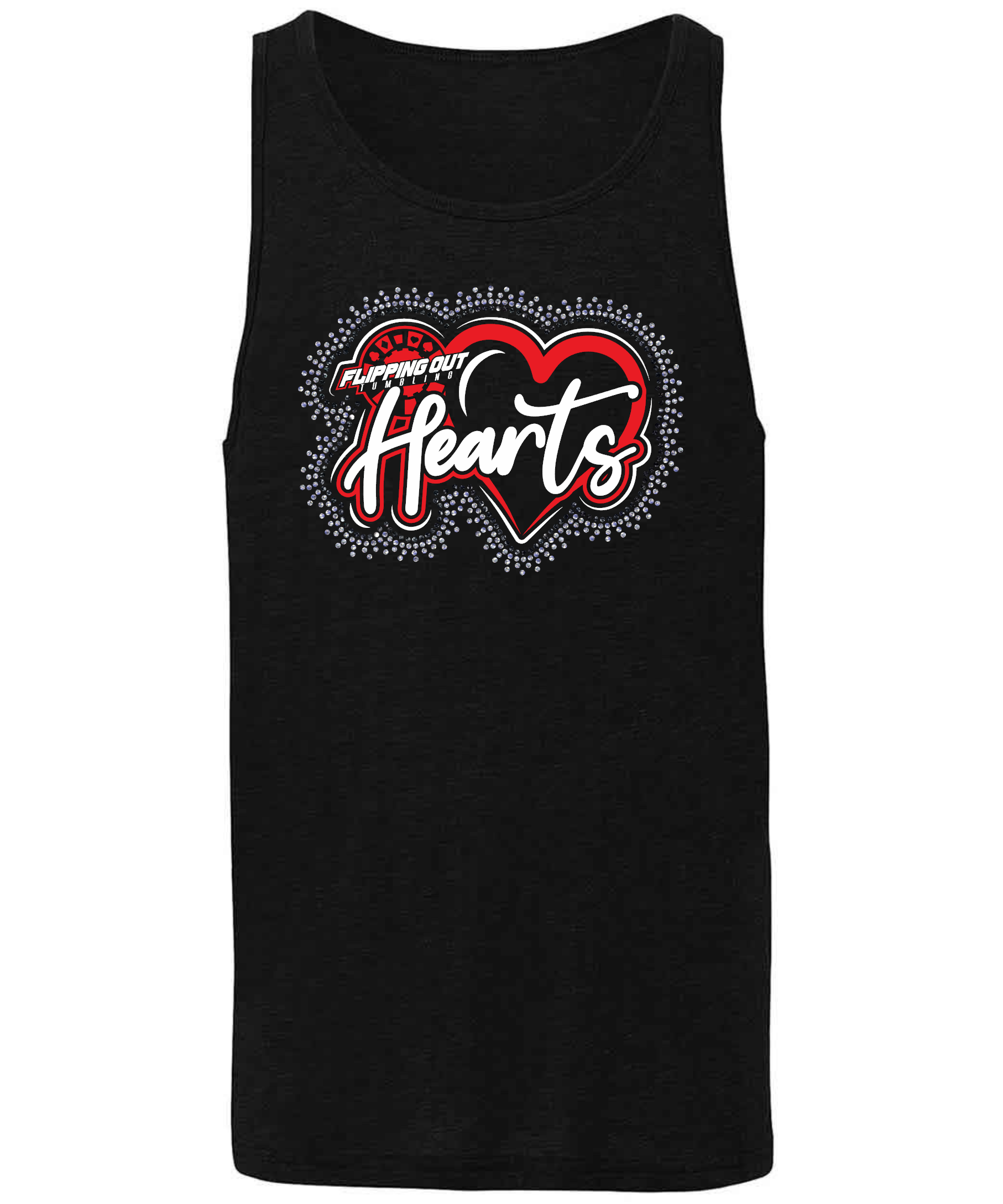 Hearts Logo Regular with Rhinestones [Black, Red, or White]