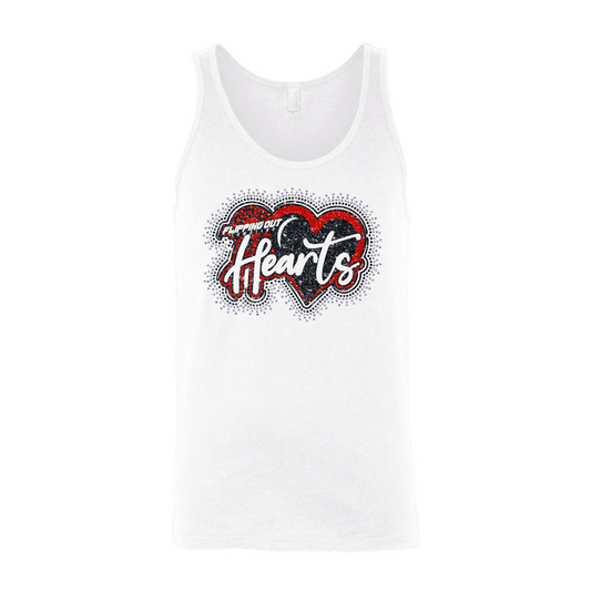 Hearts Logo Glitter with Rhinestones [Black, Red, or White]