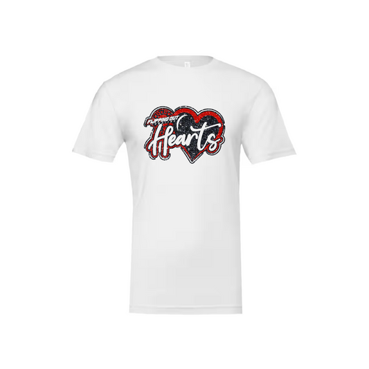 Hearts Logo Tee Glitter [Black, Red, or White]
