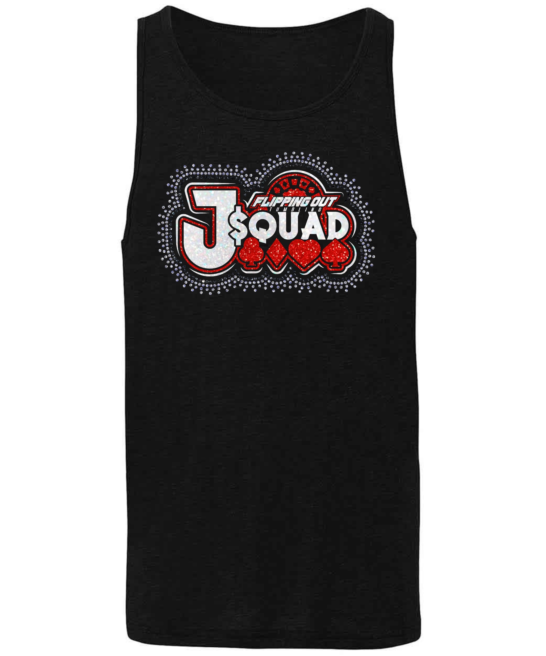 J$quad Logo Glitter with Rhinestones [Black, Red, or White]