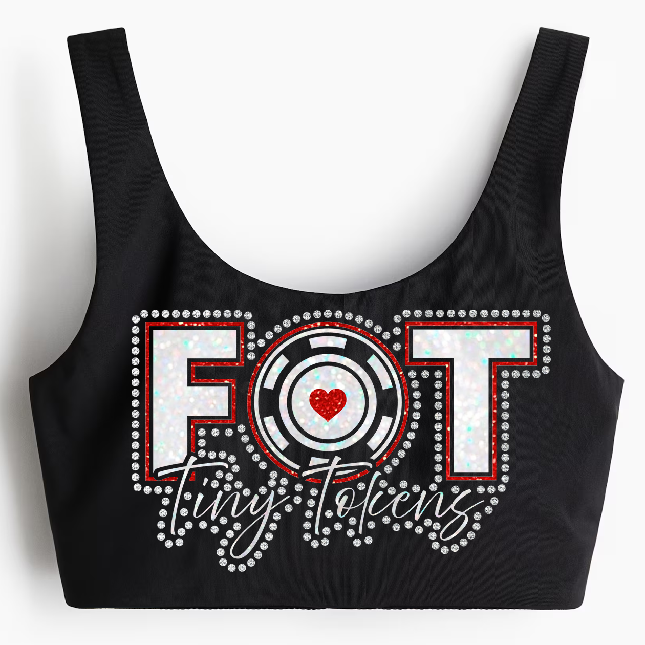 [PREORDER] Tiny Tokens Sports Bra in Black or White