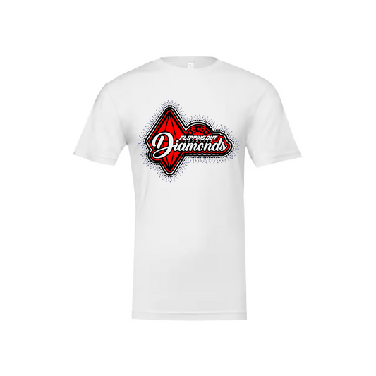 Diamonds Logo Tee Regular with Rhinestones [Black, Red, or White]