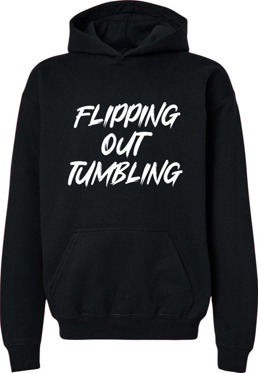 Flipping Out Tumbling Fierce on Black Hoodie or Crewneck