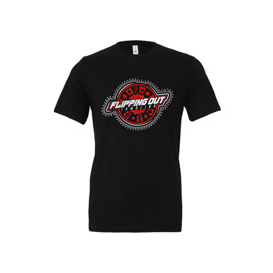 FOT Gym Logo Tee Glitter with Rhinestones [Black, Red, or White]