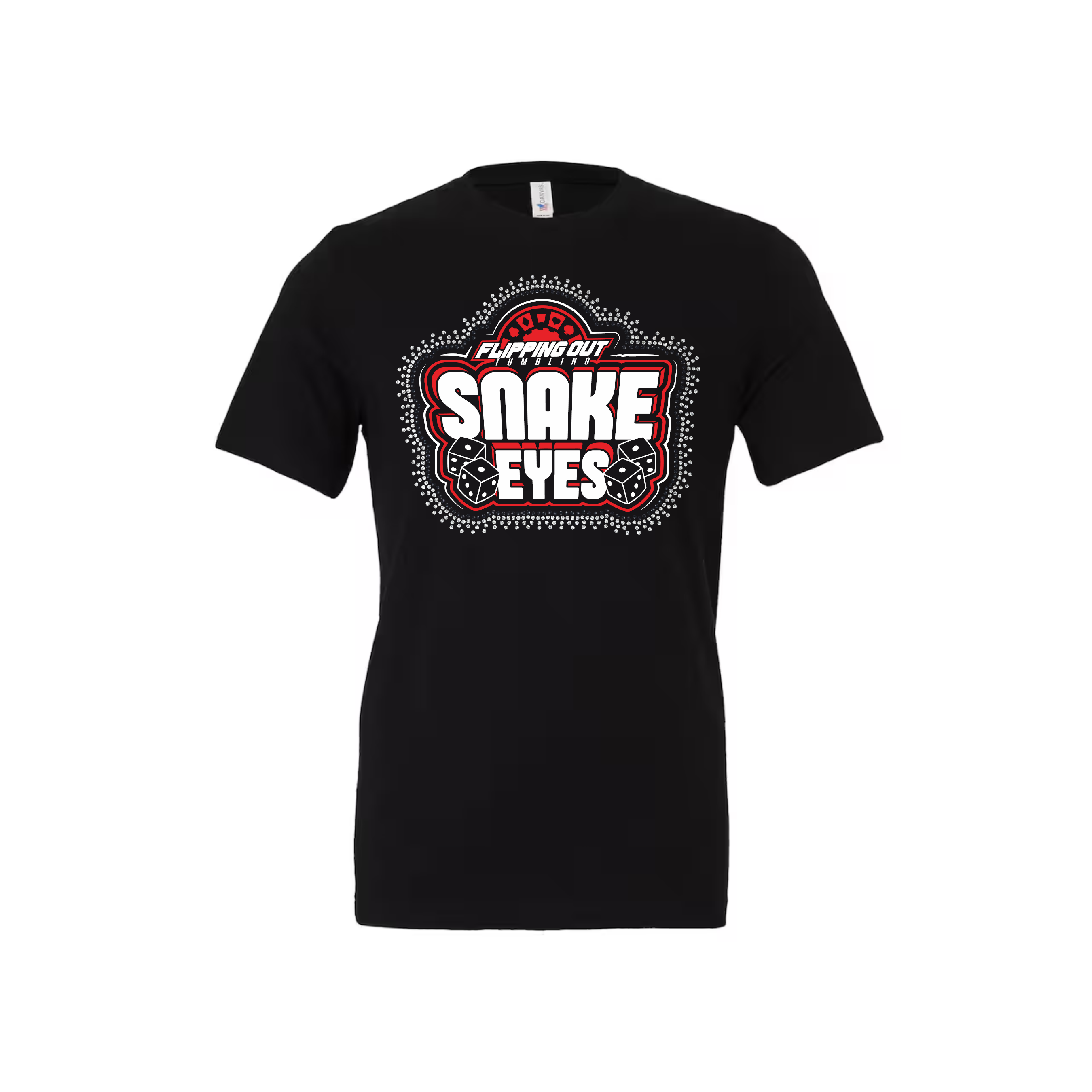 Snake Eyes Logo Tee Regular with Rhinestones [Black, Red, or White]