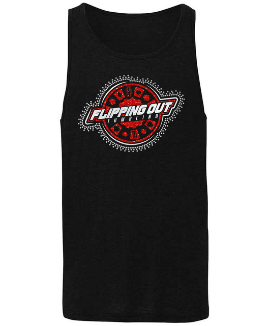 FOT Gym Logo Glitter with Rhinestones [Black, Red, or White]