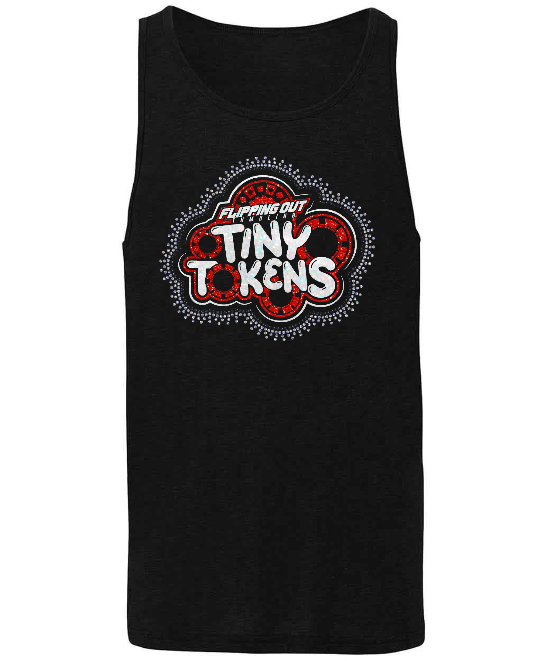 Tiny Tokens Logo Glitter with Rhinestones [Black, Red, or White]